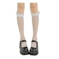 thumbnail image 1 of Langgg Polyester Lolita Mesh Stockings Lightweight And Fishnet Socks For Women Lightweight And Not white, 1 of 6