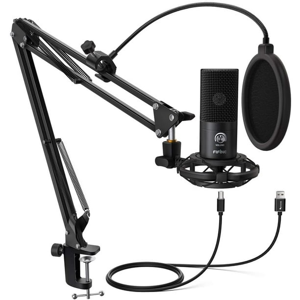 FIFINE T669 Studio Condenser USB Microphone Bundle With Headphone