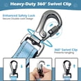thumbnail image 3 of Heavy Duty Dog Leash, 4-7FT Shock Absorbing Bungee with 2 Padded Handles, Metal Carabiner & Seatbelt for Large Dogs, 3 of 7