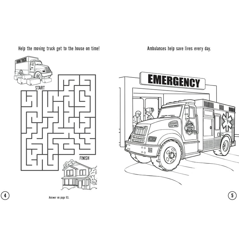 Ambulance Coloring Book : Easy and Fun Ambulances Colouring Book for Kids