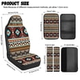 thumbnail image 7 of Xoenoiee Aztec Southwest American Tribal Pattern Car Accessories Set of 5, PU Leather Front Seat Covers, Seatbelt Covers and Center Console Armrest Cover, Universal Fit for Most Vehicles, 7 of 7