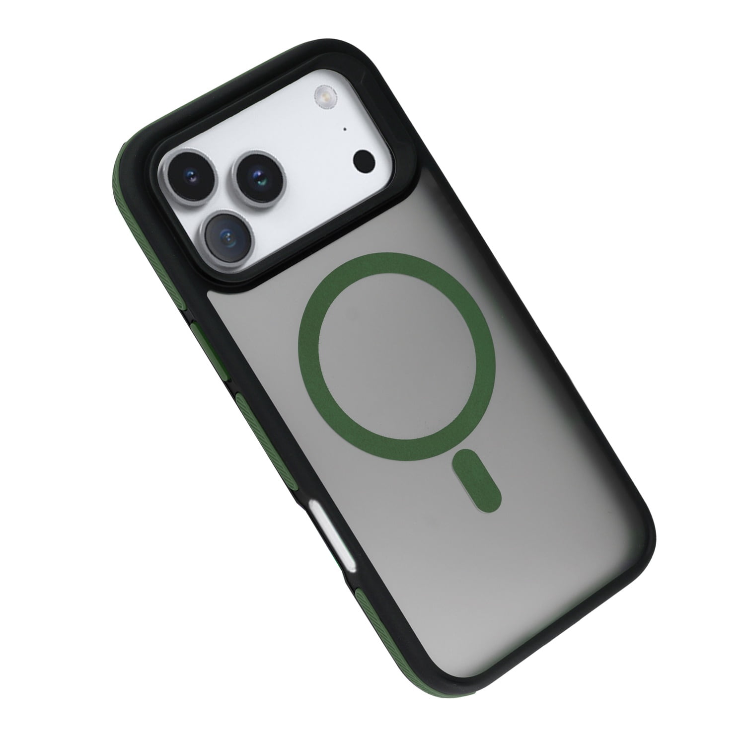 Bicolor Matte Magnetic Translucency Case for iPhone 17 Pro Max - Dark Green