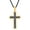 Black/Gold, variant on Lord's Prayer Spinner Cross Pendant Necklace Stainless Steel Jewelry, Gold