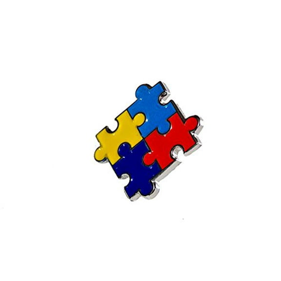 Autism Awareness Colorful Puzzle Pieces Lapel Hat Pins Raise Awareness PPM7303 (12 Pins)