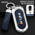 thumbnail image 4 of Zinc alloy+leather Car Remote Key Case Cover For Mercedes Benz W124 C 2 buttons G500 S450 GLA GLB GLC ML GLK Car Key Shell, 4 of 12