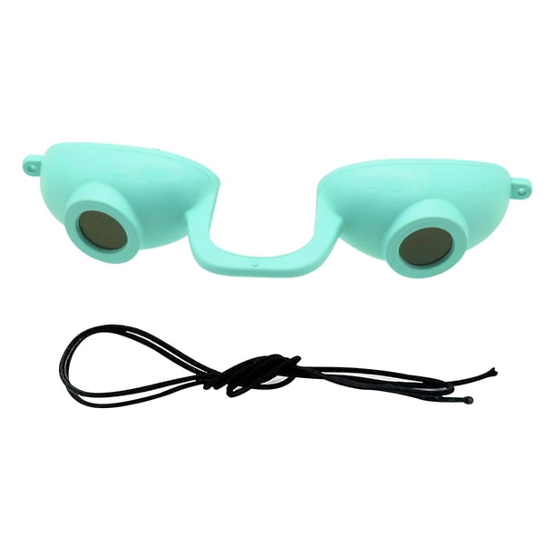 Super Sunnies EVO Flex UV Protección para los ojos Protectores para los ojos que cumplen con la FDA, gafas para cama de bronceado, gafas de terapia de luz roja con correa, 1 paquete - Verde azulado
