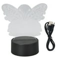 thumbnail image 1 of Lámpara de insectos 3D, diseño único de mariposa 3D, siete colores, Control táctil, USB o batería, luz nocturna 3D acrílica duradera y segura, 1 of 8