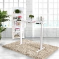 thumbnail image 3 of Furniture of America Seantay Bureau Long Réglable en Métal avec USB, Blanc, 3 of 5