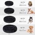 thumbnail image 3 of Exclusivo Mezcla Calming Donut Pet Bed for Large Dogs 36", Anti-Anxiety Plush Cozy Warming Dog Bed, Black, 3 of 7