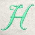 thumbnail image 3 of DALIX Women's Monogram Tote Hand Bag Personalized Open Top Mint Green Letter H, 3 of 8