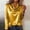 Yellow, variant on Women's Cowl Neck Sweater Lightweight Solid Color Long Sleeve Knit Pullover Jumper Tops 2026 Spring Summer Limited-time offer