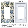 thumbnail image 3 of Yayeee Rocker Switch Wall Plate 1-Gang 4.6"x2.9" Home Decorative Outlet Cover, Blue Floral, 3 of 6
