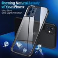 thumbnail image 2 of Crystal Clear Case for iPhone 11, [Not Yellowing] [Camera Protection] [Military Grade Drop Tested] Transparent Shockproof Protective Phone Case Soft Silicone Slim Cover, 6.1 inch, Black, 2 of 16