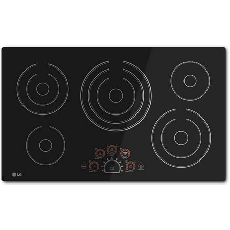 LG LCE3610SB 36 inch 5 Burner Black Electric Cooktop