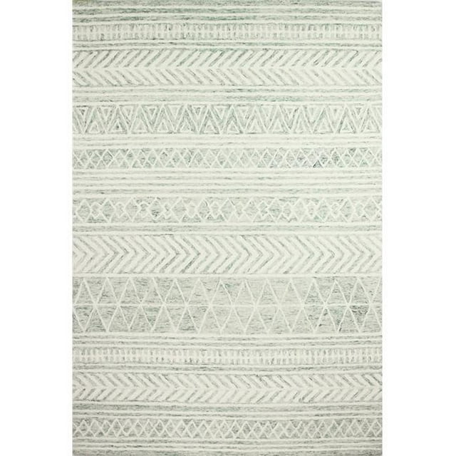 7 Pi 6 x 9 Pi 6 Po Collection de Valence Transitionnelle 100 pour Cent Laine Touffeté à la Main Zone Tapis&44; Vert