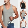 thumbnail image 4 of Men's Casual Sport Bodybuilding Tank Top Gym Y-Back Muscle Vest Workout, 4 of 14