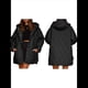 thumbnail image 3 of Chaqueta Larga con Capucha y Acolchado de Rombos para Mujer, Abrigo de Invierno de Moda, Holgado y de Gran Tamaño, Chaquetas Cálidas de Larga. Negro L, 3 of 7