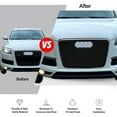 thumbnail image 6 of APS Compatible with Audi Q7 2007-2015 Main Upper Stainless Steel Black Mesh Grille Insert B75537H, 6 of 7