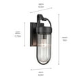 thumbnail image 2 of Kichler Lighting - Brix - 1 Light Small Outdoor Wall Mount In Industrial, 2 of 2