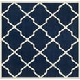 thumbnail image 2 of SAFAVIEH Chatham Franklin Geometric Wool Area Rug, Dark Blue/Ivory, 5' x 5' Square, 2 of 7