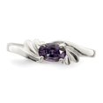 thumbnail image 5 of Sterling Silver Purple Oval CZ Ring, 5 of 6
