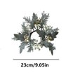 thumbnail image 3 of Christmas Candle Wreath Centerpiece Cedar and Red Berry Wreath Small Christmas Wreaths for Table Small Xmas Wreath for Pillars Window Chair Wall Decor, 3 of 6