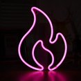 thumbnail image 1 of Luz de llama LED de neón, iluminación creativa para habitaciones de celebridades de Internet, luces decorativas navideñas, 1 of 3