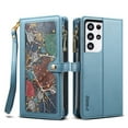 thumbnail image 2 of Feishell Crossbody Wallet Phone Case for Samsung Galaxy S21 Ultra,with Hand Strap & Shoulder Strap,Luxury PU Leather Magnetic Clasp Multi Card Slots Flip Kickstand Phone Case,Blue, 2 of 17