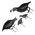 thumbnail image 2 of 4pcs Outdoor Quail Family Yard Decor Innovative Iron Art Hand Crafted Metal Quail Stake Statue for Outdoor Garden Yard, 2 of 5