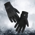 thumbnail image 3 of Guantes tácticos a prueba de frío, de dedo completo, para deportes al aire libre, para montar a caballo, con pantalla táctil, de color negro, para invierno, para hombre, 3 of 4