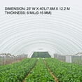 thumbnail image 4 of BENTISM Greenhouse Film 25 x 40 ft Greenhouse Polyethylene Film 6 Mil Thickness, UV Resistant Greenhouse Clear Plastic Sheeting Keep Warming Greenhouse Film Superior Strength, 4 of 9
