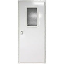 24" x 76" RH Square Entry Door, Polar White