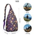 thumbnail image 3 of Astrology Crossbody Bag - Mystical Moon & Sun Print, Gothic Unisex Sling Pack, Lightweight & Tear-resistant for Daily Use, 3 of 4