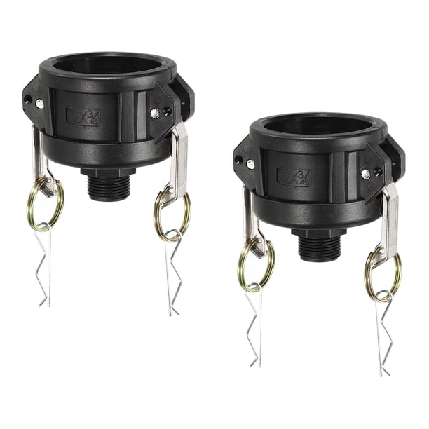 Adaptador de IBC Tote Uxcell 2" Cam Lock a rosca macho de 3/4" adaptador de drenaje