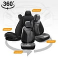 thumbnail image 3 of HQBQBUG Car Front Seat Cover Fit for Kia Seltos 2021-2025 Automotive Waterproof Car Seat Cushion Protector Compatible with Airbag Black&Grey,2 Front Seat, 3 of 6