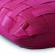 thumbnail image 3 of Funda de almohada rosa fucsia, funda de almohada lisa, 30 x 30 cm (12 x 12 pulgadas), fundas de almohada de seda, tejido de canasta con imitación metálica, moderna, patchwork - Fuchsia N Half, 3 of 5