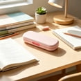 thumbnail image 4 of KKOUHVY Pencil Case, Large Capacity Hard Plastic Pencil Storage Box, Solid Color Pencils Box for Pens Crayons Office Studying Supplies, Pink, 4 of 7