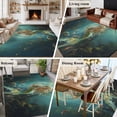 thumbnail image 5 of Mermaid Washable Area Rug 5x7 111 Ocean Fish Low-Profile Large Area Rugs with Non Slip Backing Indoor Floor Carpet for Entrance Living Room Bedroom Home Office, 5 of 9