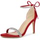 thumbnail image 1 of Sandalias de mujer Perphy con puntera redonda y tacón de aguja con diamantes de imitación rojo 39, 1 of 6