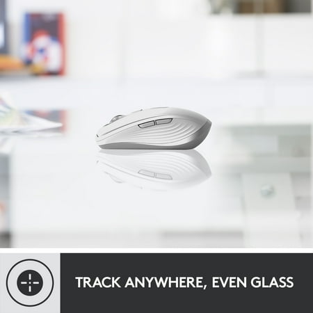 Logitech - MX Anywhere 3 Wireless Bluetooth Fast Scrolling Mouse with Customizable Buttons - Pale Gray