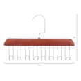thumbnail image 2 of Unique Bargains Wood Tank Top Hanger with 8 Hooks 2 Pcs Dark Brown, 2 of 6