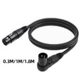 thumbnail image 3 of Cable Micrófono XLR Ángulo Recto 1 8 M A 3 Pines Audio 90 Grados, 3 of 7