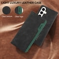 thumbnail image 5 of AutoCovers Folio Wallet Case for Samsung Galaxy A24 4G, [RFID Blocking] [Skin Friendly] Luxury PU Leather Case with Card Slots & Kickstand, Shockproof All Round Protection Slim Case - Black, 5 of 8