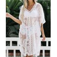 thumbnail image 5 of Women's White Lace V Neck Beach Cover Up, 5 of 5