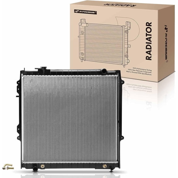 A-Premium Engine Coolant Radiator with Transmission Oil Cooler Compatible with Toyota - 1995-2004 - Tacoma, 2.4L 2.7L 3.4L Automatic Transmission