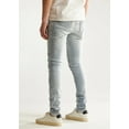 thumbnail image 4 of Embellish NYC Men's Indio Embroidered Distressed Skinny Fit Stretch Denim Jeans (30, Light Blue), 4 of 5