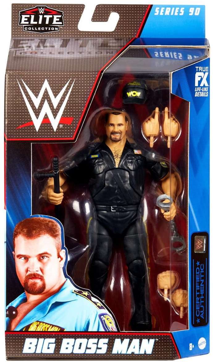 WWE Wrestling Series 90 Big Boss Man Action Figure (Chase Black Gear