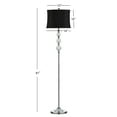 thumbnail image 3 of SAFAVIEH Venezia 61 in. Glam Clear Crystal Floor Lamp with Black Cotton/Polyester Shade, 3 of 7