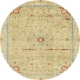 thumbnail image 1 of Ahgly Company Tapis Rond Abstrait Marron Or pour Intérieur, 6 Pieds Rond, 1 of 6