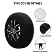thumbnail image 2 of Sikiie Tulips Flowers PVC Leather Spare Tire Wheel Cover Spare Tire Cover, for Car Truck SUV Camper Trailer Universal Fit(14-17in)-14 inch, 2 of 6